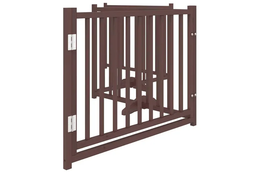 Vidaxl Dog Gate With Door Foldable 4 Panels Brown Oak 320 Cm Solid Wood Fir Vidaxl Dog Gate With Door Foldable 4 Panels Brown Oak 320 Cm Solid Wood Fir