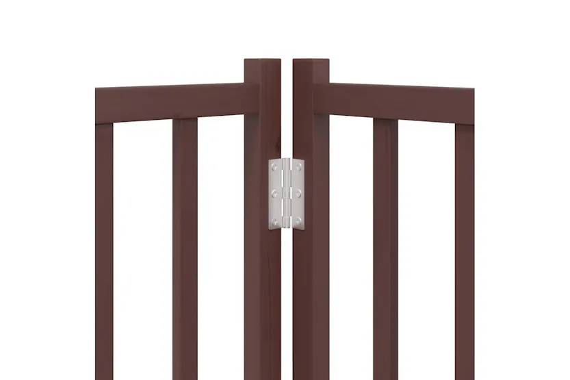 Vidaxl Dog Gate With Door Foldable 4 Panels Brown Oak 320 Cm Solid Wood Fir Vidaxl Dog Gate With Door Foldable 4 Panels Brown Oak 320 Cm Solid Wood Fir