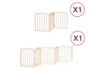Vidaxl Dog Gate With Door Foldable 9 Panels 450 Cm Poplar Wood Vidaxl Dog Gate With Door Foldable 9 Panels 450 Cm Poplar Wood