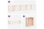 Vidaxl Dog Gate With Door Foldable 9 Panels 450 Cm Poplar Wood Vidaxl Dog Gate With Door Foldable 9 Panels 450 Cm Poplar Wood