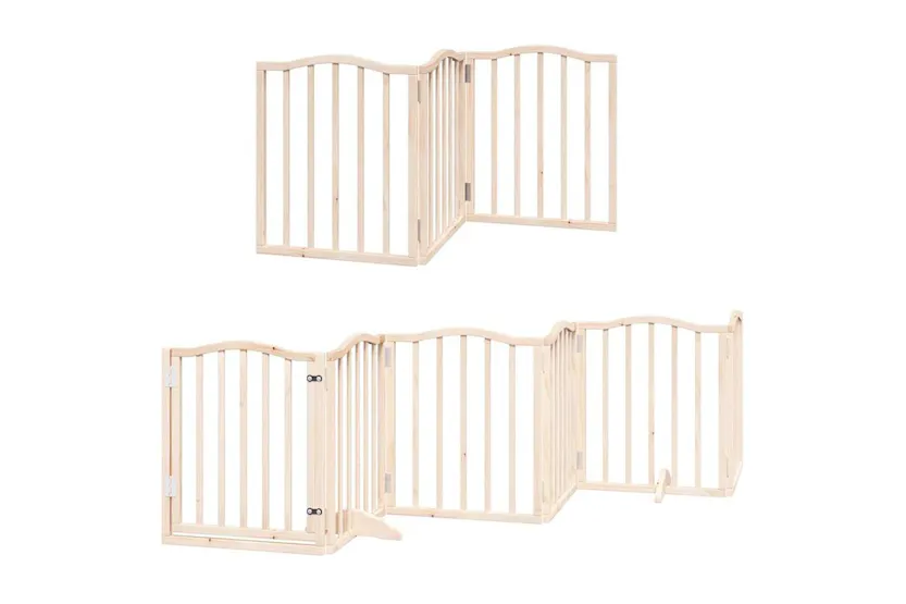 Vidaxl Dog Gate With Door Foldable 15 Panels 750 Cm Poplar Wood Vidaxl Dog Gate With Door Foldable 15 Panels 750 Cm Poplar Wood