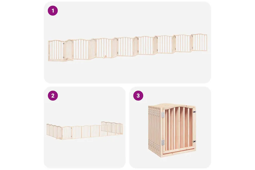 Vidaxl Dog Gate With Door Foldable 15 Panels 750 Cm Poplar Wood Vidaxl Dog Gate With Door Foldable 15 Panels 750 Cm Poplar Wood