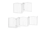 Vidaxl Dog Gate With Door Foldable 9 Panels White 450 Cm Poplar Wood Vidaxl Dog Gate With Door Foldable 9 Panels White 450 Cm Poplar Wood