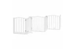 Vidaxl Dog Gate With Door Foldable 9 Panels White 450 Cm Poplar Wood Vidaxl Dog Gate With Door Foldable 9 Panels White 450 Cm Poplar Wood