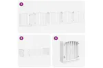 Vidaxl Dog Gate With Door Foldable 9 Panels White 450 Cm Poplar Wood Vidaxl Dog Gate With Door Foldable 9 Panels White 450 Cm Poplar Wood
