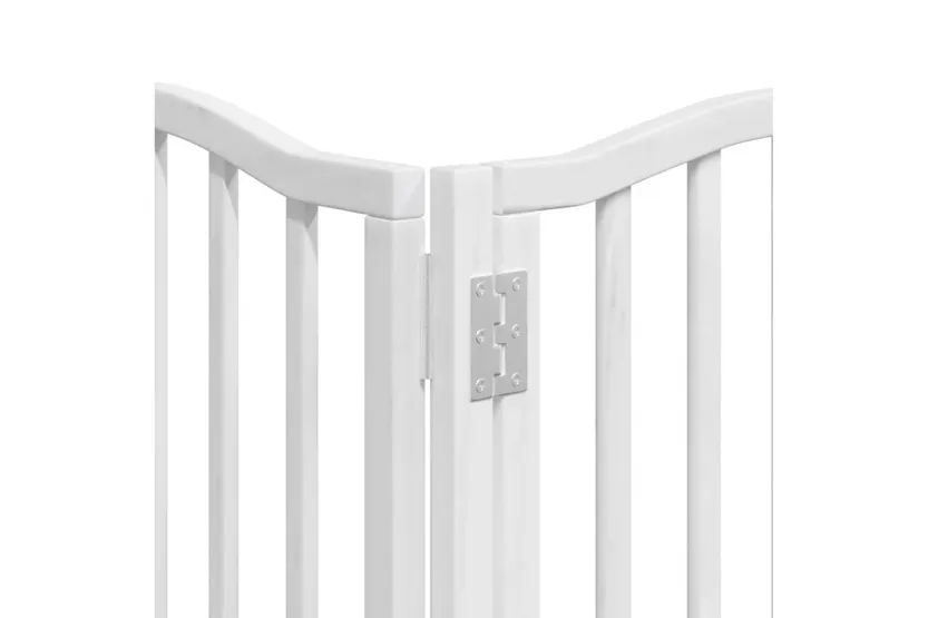 Vidaxl Dog Gate With Door Foldable 9 Panels White 450 Cm Poplar Wood Vidaxl Dog Gate With Door Foldable 9 Panels White 450 Cm Poplar Wood