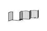 Vidaxl Dog Gate With Door Foldable 12 Panels Black 600 Cm Poplar Wood Vidaxl Dog Gate With Door Foldable 12 Panels Black 600 Cm Poplar Wood