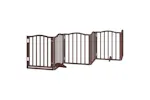Vidaxl Dog Gate With Door Foldable 9 Panels Brown 450 Cm Poplar Wood Vidaxl Dog Gate With Door Foldable 9 Panels Brown 450 Cm Poplar Wood