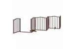 Vidaxl Dog Gate With Door Foldable 9 Panels Brown 450 Cm Poplar Wood Vidaxl Dog Gate With Door Foldable 9 Panels Brown 450 Cm Poplar Wood