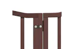 Vidaxl Dog Gate With Door Foldable 9 Panels Brown 450 Cm Poplar Wood Vidaxl Dog Gate With Door Foldable 9 Panels Brown 450 Cm Poplar Wood
