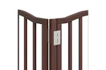 Vidaxl Dog Gate With Door Foldable 9 Panels Brown 450 Cm Poplar Wood Vidaxl Dog Gate With Door Foldable 9 Panels Brown 450 Cm Poplar Wood