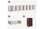 Vidaxl Dog Gate With Door Foldable 15 Panels Brown 750 Cm Poplar Wood Vidaxl Dog Gate With Door Foldable 15 Panels Brown 750 Cm Poplar Wood