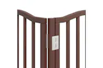 Vidaxl Dog Gate With Door Foldable 15 Panels Brown 750 Cm Poplar Wood Vidaxl Dog Gate With Door Foldable 15 Panels Brown 750 Cm Poplar Wood