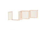 Vidaxl Dog Gate With Door Foldable 9 Panels 450 Cm Poplar Wood Vidaxl Dog Gate With Door Foldable 9 Panels 450 Cm Poplar Wood