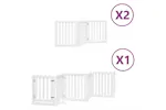 Vidaxl Dog Gate With Door Foldable 12 Panels White 600 Cm Poplar Wood Vidaxl Dog Gate With Door Foldable 12 Panels White 600 Cm Poplar Wood