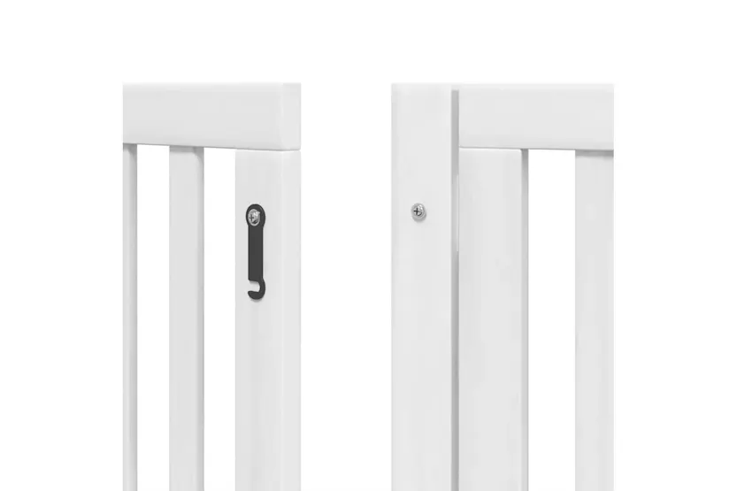 Vidaxl Dog Gate With Door Foldable 12 Panels White 600 Cm Poplar Wood Vidaxl Dog Gate With Door Foldable 12 Panels White 600 Cm Poplar Wood