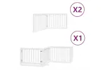 Vidaxl Dog Gate With Door Foldable 8 Panels White 640 Cm Poplar Wood Vidaxl Dog Gate With Door Foldable 8 Panels White 640 Cm Poplar Wood
