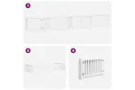 Vidaxl Dog Gate With Door Foldable 8 Panels White 640 Cm Poplar Wood Vidaxl Dog Gate With Door Foldable 8 Panels White 640 Cm Poplar Wood