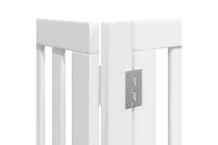 Vidaxl Dog Gate With Door Foldable 8 Panels White 640 Cm Poplar Wood Vidaxl Dog Gate With Door Foldable 8 Panels White 640 Cm Poplar Wood