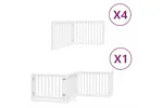 Vidaxl Dog Gate With Door Foldable 12 Panels White 960 Cm Poplar Wood Vidaxl Dog Gate With Door Foldable 12 Panels White 960 Cm Poplar Wood
