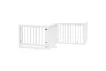 Vidaxl Dog Gate With Door Foldable 12 Panels White 960 Cm Poplar Wood Vidaxl Dog Gate With Door Foldable 12 Panels White 960 Cm Poplar Wood