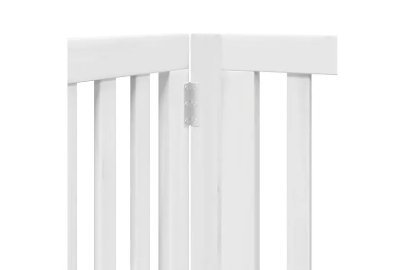 Vidaxl Dog Gate With Door Foldable 12 Panels White 960 Cm Poplar Wood Vidaxl Dog Gate With Door Foldable 12 Panels White 960 Cm Poplar Wood