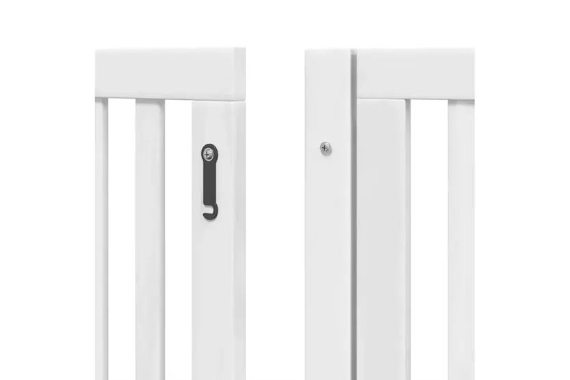 Vidaxl Dog Gate With Door Foldable 12 Panels White 960 Cm Poplar Wood Vidaxl Dog Gate With Door Foldable 12 Panels White 960 Cm Poplar Wood