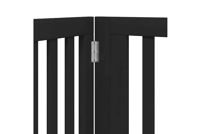Vidaxl Dog Gate With Door Foldable 10 Panels Black 800 Cm Poplar Wood Vidaxl Dog Gate With Door Foldable 10 Panels Black 800 Cm Poplar Wood