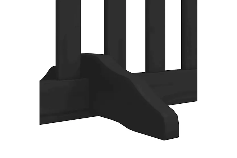 Vidaxl Dog Gate With Door Foldable 12 Panels Black 960 Cm Poplar Wood Vidaxl Dog Gate With Door Foldable 12 Panels Black 960 Cm Poplar Wood