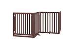 Vidaxl Dog Gate With Door Foldable 10 Panels Brown 800 Cm Poplar Wood Vidaxl Dog Gate With Door Foldable 10 Panels Brown 800 Cm Poplar Wood