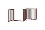 Vidaxl Dog Gate With Door Foldable 10 Panels Brown 800 Cm Poplar Wood Vidaxl Dog Gate With Door Foldable 10 Panels Brown 800 Cm Poplar Wood