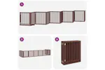 Vidaxl Dog Gate With Door Foldable 10 Panels Brown 800 Cm Poplar Wood Vidaxl Dog Gate With Door Foldable 10 Panels Brown 800 Cm Poplar Wood