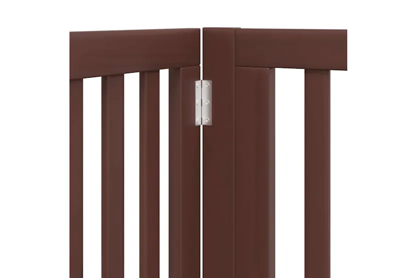 Vidaxl Dog Gate With Door Foldable 10 Panels Brown 800 Cm Poplar Wood Vidaxl Dog Gate With Door Foldable 10 Panels Brown 800 Cm Poplar Wood