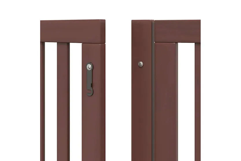 Vidaxl Dog Gate With Door Foldable 10 Panels Brown 800 Cm Poplar Wood Vidaxl Dog Gate With Door Foldable 10 Panels Brown 800 Cm Poplar Wood