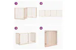 Vidaxl Dog Gate With Door Foldable 4 Panels 320 Cm Poplar Wood Vidaxl Dog Gate With Door Foldable 4 Panels 320 Cm Poplar Wood