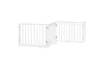 Vidaxl Dog Gate With Door Foldable 4 Panels White 320 Cm Poplar Wood Vidaxl Dog Gate With Door Foldable 4 Panels White 320 Cm Poplar Wood