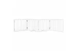 Vidaxl Dog Gate With Door Foldable 4 Panels White 320 Cm Poplar Wood Vidaxl Dog Gate With Door Foldable 4 Panels White 320 Cm Poplar Wood