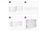 Vidaxl Dog Gate With Door Foldable 4 Panels White 320 Cm Poplar Wood Vidaxl Dog Gate With Door Foldable 4 Panels White 320 Cm Poplar Wood