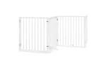 Vidaxl Dog Gate With Door Foldable 4 Panels White 320 Cm Poplar Wood Vidaxl Dog Gate With Door Foldable 4 Panels White 320 Cm Poplar Wood