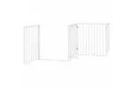 Vidaxl Dog Gate With Door Foldable 4 Panels White 320 Cm Poplar Wood Vidaxl Dog Gate With Door Foldable 4 Panels White 320 Cm Poplar Wood