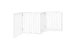 Vidaxl Dog Gate With Door Foldable 4 Panels White 320 Cm Poplar Wood Vidaxl Dog Gate With Door Foldable 4 Panels White 320 Cm Poplar Wood