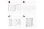 Vidaxl Dog Gate With Door Foldable 4 Panels White 320 Cm Poplar Wood Vidaxl Dog Gate With Door Foldable 4 Panels White 320 Cm Poplar Wood