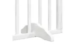 Vidaxl Dog Gate With Door Foldable 4 Panels White 320 Cm Poplar Wood Vidaxl Dog Gate With Door Foldable 4 Panels White 320 Cm Poplar Wood