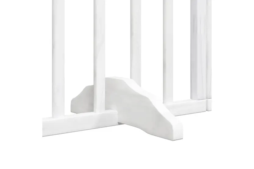 Vidaxl Dog Gate With Door Foldable 4 Panels White 320 Cm Poplar Wood Vidaxl Dog Gate With Door Foldable 4 Panels White 320 Cm Poplar Wood