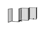Vidaxl Dog Gate With Door Foldable 6 Panels Black 300 Cm Poplar Wood Vidaxl Dog Gate With Door Foldable 6 Panels Black 300 Cm Poplar Wood