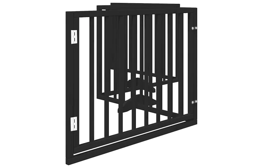 Vidaxl Dog Gate With Door Foldable 4 Panels Black 320 Cm Poplar Wood Vidaxl Dog Gate With Door Foldable 4 Panels Black 320 Cm Poplar Wood