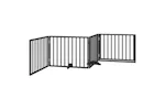 Vidaxl Dog Gate With Door Foldable 4 Panels Black 320 Cm Poplar Wood Vidaxl Dog Gate With Door Foldable 4 Panels Black 320 Cm Poplar Wood