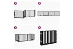 Vidaxl Dog Gate With Door Foldable 4 Panels Black 320 Cm Poplar Wood Vidaxl Dog Gate With Door Foldable 4 Panels Black 320 Cm Poplar Wood