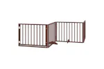 Vidaxl Dog Gate With Door Foldable 4 Panels Brown 320 Cm Poplar Wood Vidaxl Dog Gate With Door Foldable 4 Panels Brown 320 Cm Poplar Wood