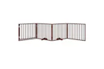 Vidaxl Dog Gate With Door Foldable 4 Panels Brown 320 Cm Poplar Wood Vidaxl Dog Gate With Door Foldable 4 Panels Brown 320 Cm Poplar Wood